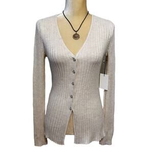 Something Navy NWT Cream Cardigan Sweater Women S